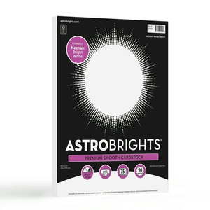 lot 6417 image: AstrobrightsNeenah Bright White Cardstock  8.5  x 11   65 lb.176 Gsm  White  75 Sheets per Pack - Retail $32