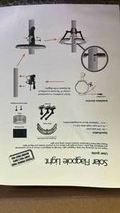 lot 9038 image: Solar Power Flagpole Ligh