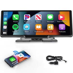 lot 9054 image: Podofo 10.26 Touchscreen Wireless Carplay Portable Car Stereo Android Auto, Car Play Navigation, Voice Control, BluetoothAUXFM, Car Radio Receiver - Retail $67