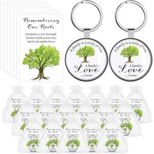 lot 10399 image: Misdary 15 Sets Family Reunion Favor Bulk Family Love Keychain with Card Thank You Gifts for Grandparents Day Reunion Gratitude Gift - Retail $9