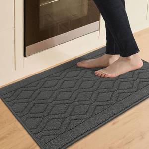lot 10424 image: COSY HOMEER-Kitchen-Rugs-and-Mats 20x30 Non Slip Kitchen Mats for Floor Absorbent Kitchen Rug Washable Kitchen Standing Floor Mat for Sink Mat,Throw Rug,Entry,Laundry,Grey - Retail $15