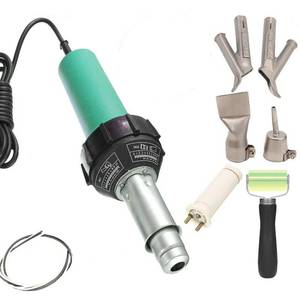 lot 15766 image: 1600W Plastic Hot Air Welder Heating Gun PVC Vinyl Rod Welding Hot Gas Pistol Tool - Retail $108