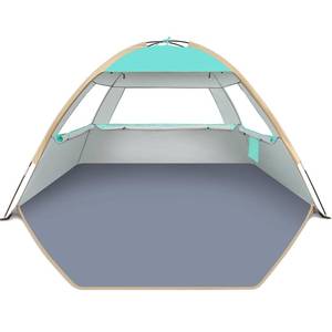 lot 15784 image: Gorich Beach Tent Sun Shelter for 34-56-78-10 Person with UPF 50�� UV Protection, Lightweight & Easy Setup Beach Shade Canopy, Portable Beach Shade Tent Beach Cabana - Retail $70