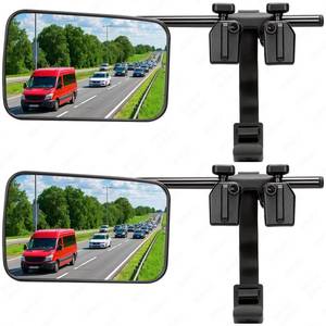 lot 15785 image: Mirror Extenders For Towing, Clamp On Towing Mirror,Universal Towing Mirrors For Truck Vehicle Car, Towing Mirror On Side Adjustable 360° Rotation Extends,Type 2 - Retail $50