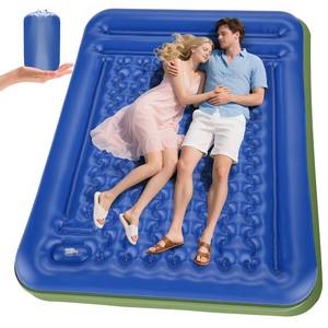 lot 15788 image: Wusrop Double Sleeping Pad for Camping, Extra Thick 5 Inch Self-Inflating 2 Person Camping Mattress,with Built-In Foot Pump, Insulated Inflatable Trampoline Mat for Backpacking, Hiking, Tents & Winter - Retail $48