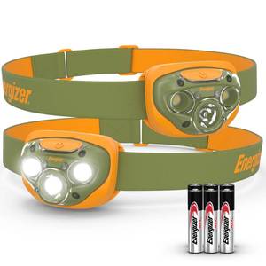 lot 16013 image: Energizer LED Headlamp PRO (2-Pack), IPX4 Water Resistant Headlamps, High-Performance Head Light for Outdoors, Camping, Running, Storm, Survival LED Light for Emergencies (Batteries Included) - Retail $21