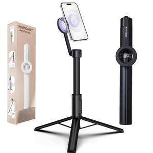 lot 16014 image: KraftGeek Magnetic Phone Tripod for iPhone MagSafe, 64 Selfie Stick Cell Phone Tirpod Stand for Video Recording, Vlogging & Content Creation - Retail $30