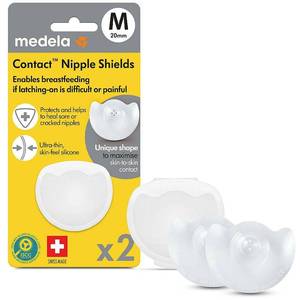 lot 16492 image: Medela Contact Nipple Shields with Carrying Case - 20mm - 2pc - Retail $26