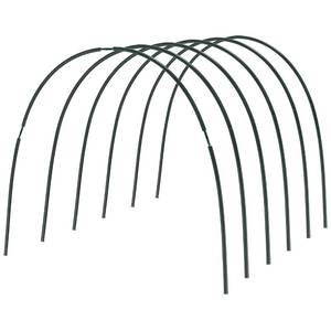 lot 19363 image: Gardzen Garden Hoops, DIY Greenhouse Hoops for Raised Beds, Row Cover, Garden Netting 72PCS - Retail $33