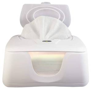 lot 19366 image: GOGO Pure Baby Wet Wipe Warmer and Wet Wipe Dispenser, Advanced Features - 4 Bright Auto Off LED Ample Lights for Nighttime Changes, Dual Heat for Babys Comfort, Improved Design and Only at Amazon - Retail $30