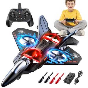 lot 19389 image: MSKOLER Foam Remote Control Airplane for Kids 8-12, 2.4 GHz RC Plane with Colorful Lights, 360° Flips & Stunt Roll, RC Airplane Toy for Boys and Girls Ages 8-16, Gift for Kids and Adults - Retail $40