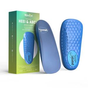 lot 20406 image: Welnove Memory Foam Heel Insert,Plantar Fasciitis Insoles for Heel Pain - Shock Absorption & Extra Cushioning Comfort Heel Inserts for Work Boot for Heel Spur Relief,34 Length,Women 6-10 Men 5-8 - Retail $19