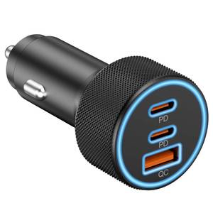 lot 20418 image: USB C Car Charger, 3-Port 67W Dual USB-C & USB-A Car Power Adapter PDQC Fast Charging Cigarette Lighter for iPhone 17161514131211 Pro Max, iPad, Samsung Galaxy S25 S24S23S22, Pixel, Android - Retail $10