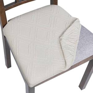 lot 20454 image: SearchI Waterproof Seat Covers for Dining Room Chairs Stretch Jacquard Chair Seat Covers Set of 4, Removable Washable Kitchen Chair Seat Protector Cushion Slipcovers for Office (Beige Rhombus) - Retail $25
