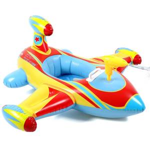 lot 20474 image: Civaner Inflatable Pool Float Toddler Swimming Float Boat with Water Gun for Kids Blow up Swimming Tube Ride-on Airplane Pool Floaties for Summer Pool Beach Outdoor Party Supplies (Classic) - Retail $25