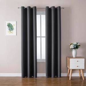lot 20479 image: ChrisDowa Blackout Curtains 78 inches Long for Bedroom - 2 Panels Set Grommet Thermal Insulated Room Darkening Curtains for Living Room (Dark Grey, 42 x 78 Inch) - Retail $30