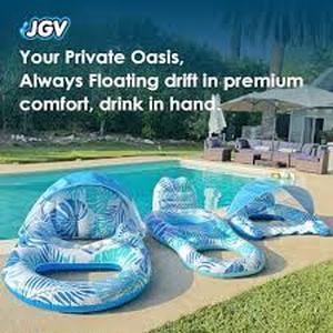 lot 5979 image: Luxury Pool Float with Canopy - Retail $39