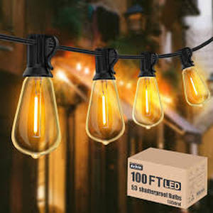 lot 1279 image: A 100ft Outdoor LED String Lights ST38 - Retail $29
