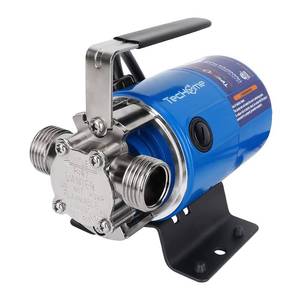 lot 1402 image: Pump with Hose, 115V 110HP 330GPH Power Water Pump Transfer Drain Pump, with Suction Hose Kit. - Retail $47