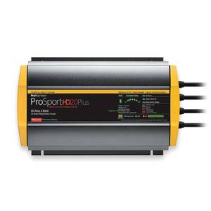 lot 2003 image: ProMariner 44021 ProSport HD Waterproof Marine Battery Charger, 20 Amp, 3 Bank - Retail $261