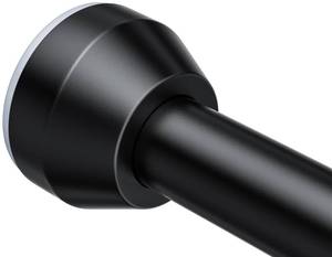 lot 2024 image: TEECK Shower Curtain Rod, 32-79 inch Adjustable Tension Spring, 1 Inch Shower Curtain Rod Tension, Anti-Slip, Rust-Proof, No Drilling, for Bathroom, Black - Retail $24