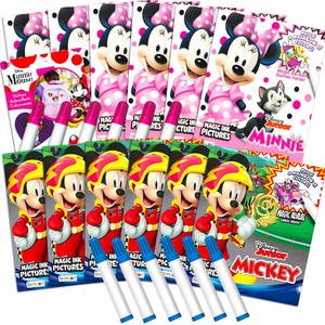 lot 2026 image: Disney Minnie Mouse and Mickey Mouse Imagine Ink Coloring Book Set for Girls Boys  12 Pack No Mess Coloring Books with Minnie Stickers (Minnie Mouse Mickey Mouse Party Favors Bundle) - Retail $20