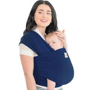 lot 2027 image: KeaBabies Baby Wrap Carrier - All in 1 Original Baby Carrier Newborn to Toddler Sling, Easy to Wear, Hands Free Bonding, Lightweight, Breathable Infant Wraps (Navy Blue)