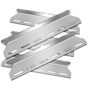 lot 2056 image: Zemibi 5 PC Heat Shield Tent Plate 17 516 Grill Replacement Parts for Charmglow 720-0234, BBQ Repair Kits for Nexgrill 720-0033 720-0234 720-0289 Gas Grill Models, Stainless Steel BBQ Burner Cover - Retail $27