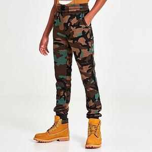 lot 2393 image: Timberland Big Boys Adjustable Fleece Camo Jogger Pants L - Retail $45