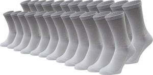 lot 2406 image: Cotton Crew Socks, 24 Pairs, Men Women Premium Moisture Wicking Casual Sport Unisex Value Bulk Pack - Retail $33
