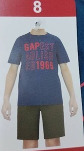 lot 2408 image: Gap Blue T-shirt Size 8&nbsp