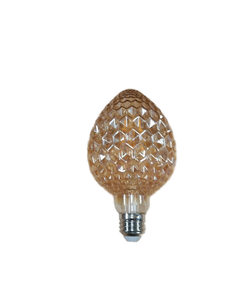 lot 2422 image: G95 LED Amber Glass Candle Bulb - Retail $15