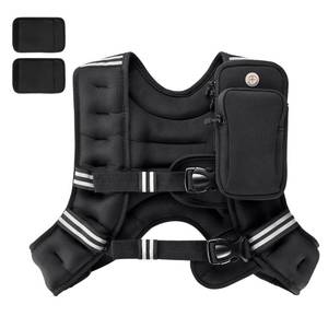lot 3563 image: PACEARTH Weighted Vest,4lb6lb10lb12lb16lb20lb25lb30lb Weight Vest with Reflective Stripe, Body Weight Vests Adjustable for Men, Women Workout, Strength Training, Running, Walking, Jogging - Retail $38