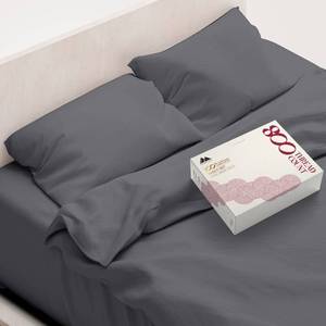 lot 3569 image: Mayfair Linen 100% Egyptian Cotton Split King Sheets Sets for Adjustable Bed - 800 Thread Count 5 PC Top Split King Sheet for Sleep Number Bed, Soft Cooling Sheets, Fits Mattress Upto 18 - Dark Grey - Retail $98