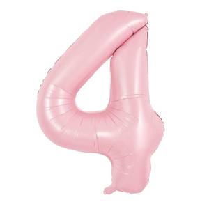 lot 4224 image: TONIFUL 40 Inch Pastel Pink Number 4 Balloon Balloon Big Pink Digital 4 Balloon for Girls Birthday Party Wedding Bridal Shower Engagement Anniversary Photo Shoot Supplies - Retail $6