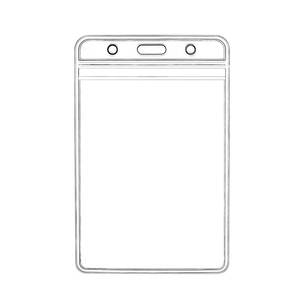 lot 4226 image: KINGSUM Vertical ID Badge Holders Sealable Waterproof Clear Plastic Holder, Fits RFIDProximityBadge Swipe Cards or Credit Card(12Pcs, Vertical) - Retail $6