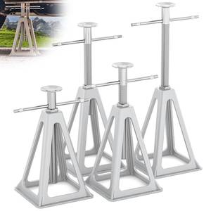 lot 5116 image: WELLUCK RV Stabilizers Jacks 4 Pack,Screw Jack Stands for RV Camper Travel Trailer Leveling,Aluminum,Single Support Up to 6000 Lbs, Adjustable from 11 to 17 - Retail $30