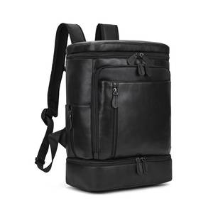 lot 5129 image: LUUFAN Genuine Leather Backpack Shoulder Bag for Men Women Casual Daypack Laptop Rucksack Business Travel Outdoor Bag - Retail $131