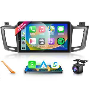lot 5167 image: 8 CORE 4G64G Car Radio Stereo for Toyota RAV4 2013-2019 with Wireless CarPlayAndroid Auto, 10.1 Inch 1280  720P IPS Touch Screen Android 13 GPS WiFi Bluetooth 32-Band DSP HD Backup Camera - Retail $150