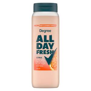 lot 6147 image: Degree All Day Fresh Body Wash Fresh Citrus Deep Cleansing 20 oz - Retail $5
