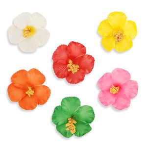 lot 6178 image: A6Pcs Hawaiian Flower Hair Clip for Women Plumeria Hibiscus Hair Clips 3.5 Artificial Flower Clips Barrettes, Hair Accessories