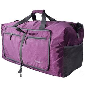 lot 6198 image: Woogwin Travel Duffel Bag Large Foldable Waterproof Overnight Bag for Beach Swim Bags Pool Sports Gym (60L Purple) - Retail $19