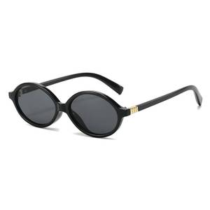 lot 6205 image: Gleyemor Retro Oval Sunglasses for Women and Men Small 90s Style Glasses (BlackGrey) - Retail $8,288