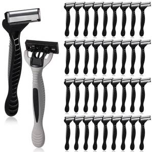 lot 6232 image: Lanties 24 Pcs Mens Disposable Razors Bulk 5-blade Blade Razors for Men Set Sensitive Skin Razor Disposable Head Razor for a Smooth and Comfortable Shave - Retail $23