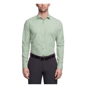 lot 6242 image: Unlisted by Kenneth Cole mens Slim Fit Checks and Stripes (Patterned) Dress Shirt, Ash Green, 16 -16.5 Neck 32 -33 Sleeve Large US - Retail $22