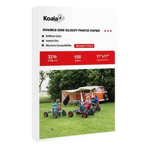 lot 6245 image: Koala Double Side Thin Glossy Photo Paper 11x17 Inches 120gsm 100 Sheets Compatible with Inkjet Printer and Dye Ink 32LB - Retail $23