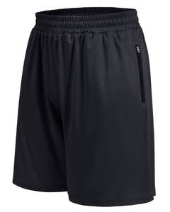 lot 6248 image: BOOJO Basketball Gym Mens Shorts with Zipper Pockets - Quick Dry Lightweight Athletic Workout Running Casual Shorts for Men size medium - Retail $10