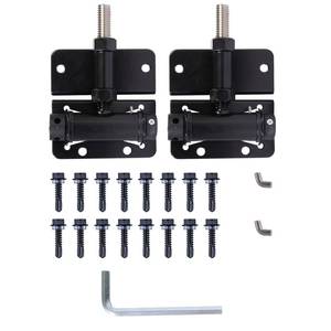 lot 12014 image: Self Closing Hinges for VinylWooden Door, Easy to Install and Adjust, Provides Smooth and Quiet Operation, Heavy Duty Made, Pack of 2,Black - Retail $27
