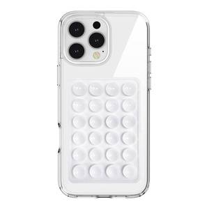 lot 12390 image: Anteel Silicone Suction Phone Case Mount, Silicon Adhesive Phone Accessory for Smartphones, Hands-Free Mirror Shower Phone Holder for Selfies, Tiktok Videos (White) - Retail $4