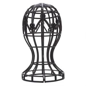 lot 12400 image: 2 Wig Stand ,Wig Stand Holder, 2 Colors ABS Foldable Plastic Wig Display Support Stand Lightweight Head Wig Hat Holder Hairpieces Display Folding Air Wig Dry (Black) - Retail $18